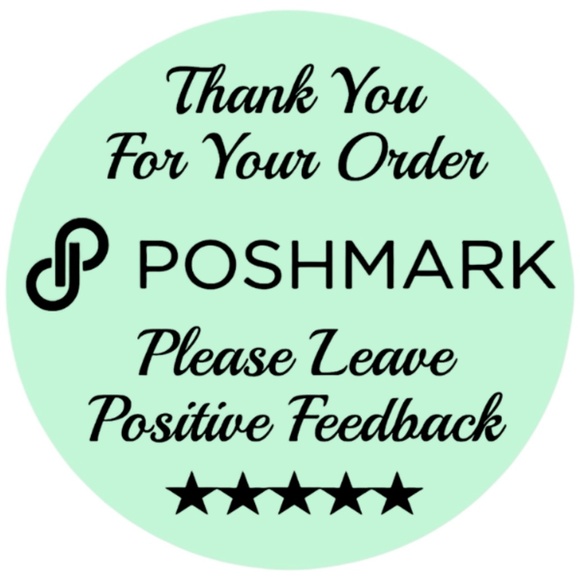 Thank You For Your Poshmark Purchase Labels Stickers 12 colors to choose from - Picture 12 of 14